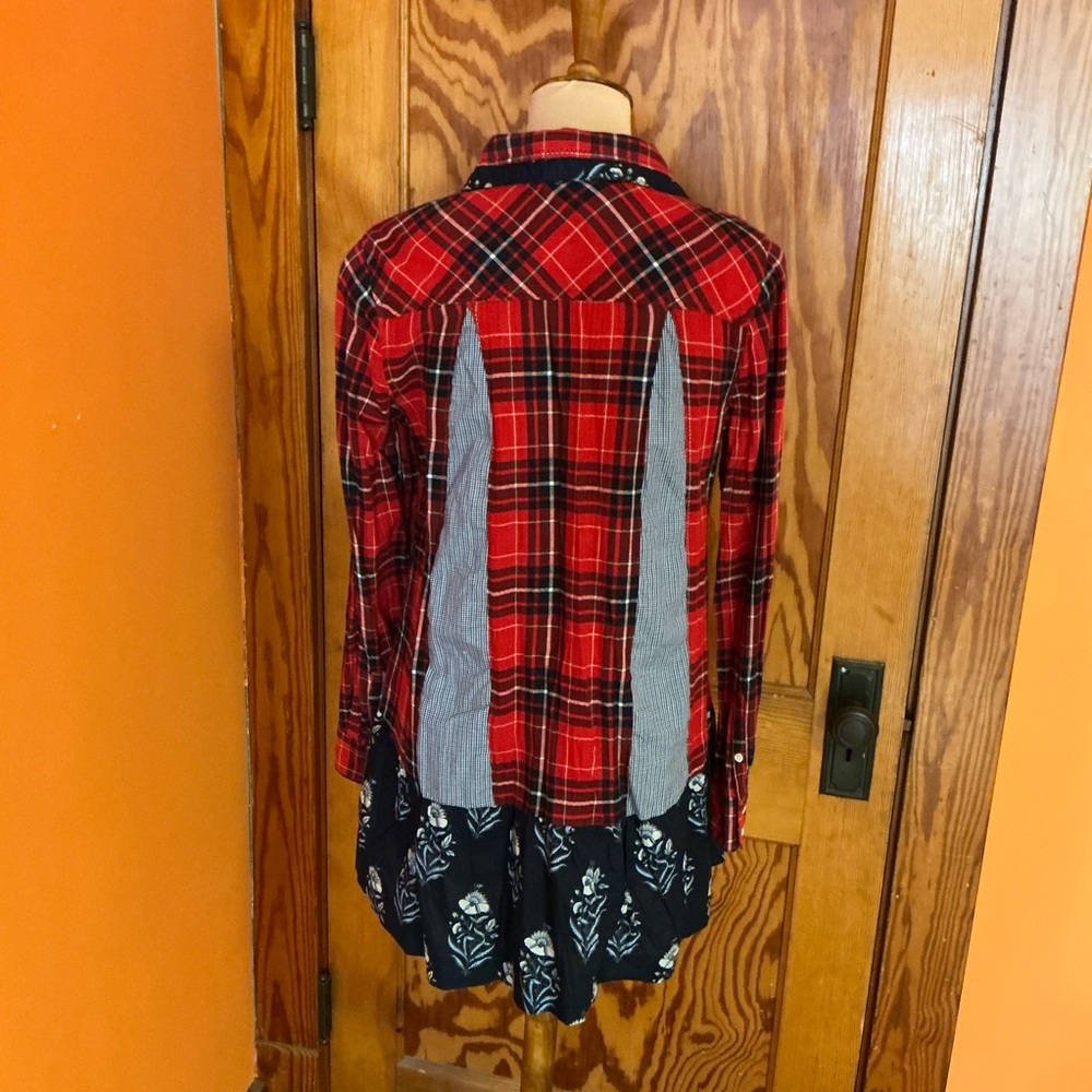 Merona Shabby Chic feminine ruffled flannel shirt - Picture 6 of 11